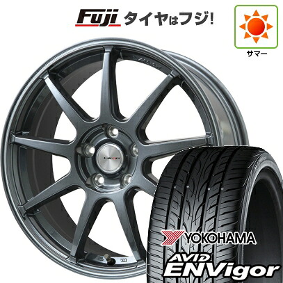 【新品国産車用5穴100】 夏タイヤ ホイール4本セット 215/45R17 ヨコハマ エイビッド エンビガーS321 レアマイスター LMスポーツ LM-QR ガンメタ/ラインポリッシュ 7.5J 17インチ(送料無料) 73,480円
