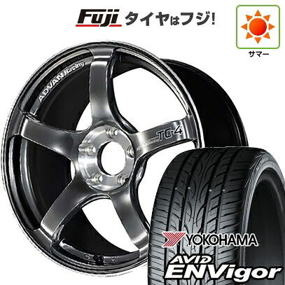 【新品国産車用5穴100】 夏タイヤ ホイール4本セット 225/55R18 ヨコハマ エイビッド エンビガーS321 ヨコハマ アドバンレーシング TC-4 SE 8J 18インチ(送料無料)｜フジコーポレーション