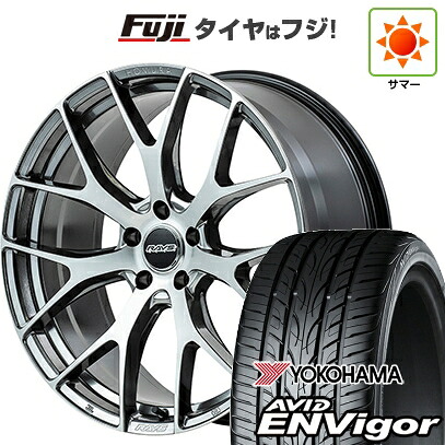 【新品国産車用5穴114.3】 夏タイヤ ホイール4本セット 225/55R19 ヨコハマ エイビッド エンビガーS321 RAYS レイズ ホムラ 2X7FT 8J 19インチ(送料無料)