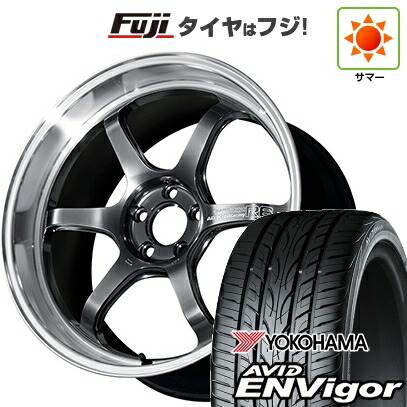 【新品国産車用5穴100】 夏タイヤ ホイール4本セット 225/55R18 ヨコハマ エイビッド エンビガーS321 ヨコハマ アドバンレーシング R6 8J 18インチ(送料無料)