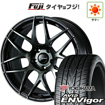 【新品国産車用5穴114.3】 夏タイヤ ホイール4本セット 225/55R18 ヨコハマ エイビッド エンビガーS321 WEDS ウェッズスポーツ SA-27R 8J 18インチ(送料無料)|フジコーポレーション