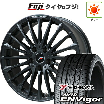 【新品国産車用5穴114.3】 夏タイヤ ホイール4本セット 245/45R20 ヨコハマ エイビッド エンビガーS321 レアマイスター LF-FORCE マットブラック(平座ナット) 8J 20インチ(送料無料)