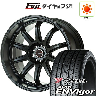 【新品国産車用5穴114.3】 夏タイヤ ホイール4本セット 225/50R18 ヨコハマ エイビッド エンビガーS321 ゴジゲン ファイヤーボールダブルアール 7.5J 18インチ(送料無料)