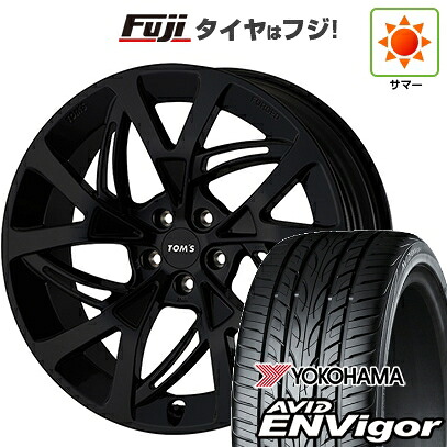 【新品国産車用5穴114.3】 夏タイヤ ホイール4本セット 245/35R21 ヨコハマ エイビッド エンビガーS321 TOMS トムス(トヨタ車専用) TWF07 グロスブラック【限定】 8.5J 21インチ(送料無料)