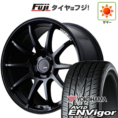 【新品国産車用5穴100】 夏タイヤ ホイール4本セット 225/55R18 ヨコハマ エイビッド エンビガーS321 SSR GT GTV02 フラットブラック【限定】 7.5J 18インチ(送料無料)