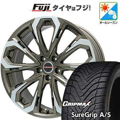 【新品国産車用5穴114.3】 オールシーズンタイヤ ホイール4本セット 225/40R19 グリップマックス シュアグリップ オールシーズン(限定) ビッグウエイ レイシーン プラバ5X(ブロンズポリッシュ) 8J 19インチ(送料無料)