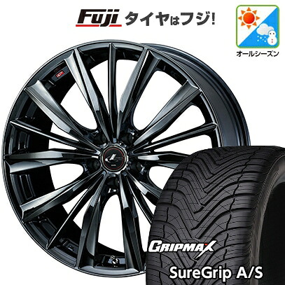 【新品国産車用5穴114.3】 オールシーズンタイヤ ホイール4本セット 235/60R18 グリップマックス シュアグリップ オールシーズン(限定) WEDS ウェッズ レオニス VX 7J 18インチ(送料無料) 99,055円