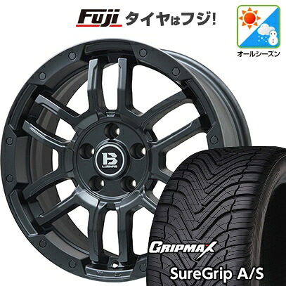 【新品国産車用5穴114.3】 オールシーズンタイヤ ホイール4本セット 235/50R18 グリップマックス シュアグリップ オールシーズン(限定) ビッグウエイ B-LUGNAS FRD(マットブラック) 7.5J 18インチ(送料無料)|フジコーポレーション