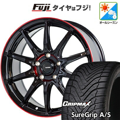 【新品国産車用5穴114.3】 オールシーズンタイヤ ホイール4本セット 235/60R18 グリップマックス シュアグリップ オールシーズン(限定) ホットスタッフ ジースピード P-05R 7J 18インチ(送料無料)