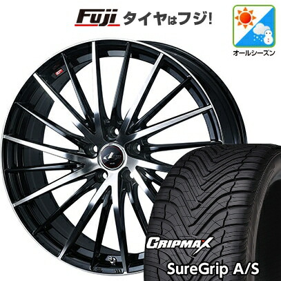 【新品国産車用5穴114.3】 オールシーズンタイヤ ホイール4本セット 235/60R18 グリップマックス シュアグリップ オールシーズン(限定) WEDS ウェッズ レオニス FR 7J 18インチ(送料無料)