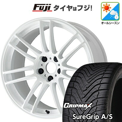 【新品国産車用5穴100】 オールシーズンタイヤ ホイール4本セット 225/40R18 グリップマックス シュアグリップ オールシーズン(限定) WORK ワーク エモーション ZR7 8.5J 18インチ(送料無料)