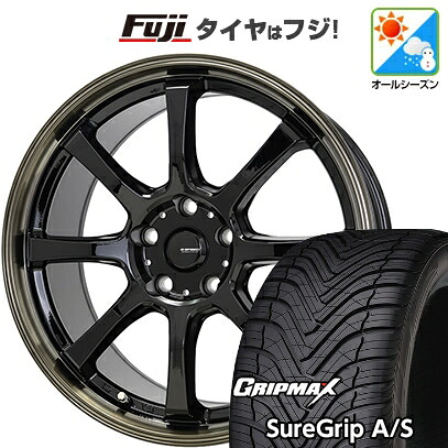 【新品国産車用5穴114.3】 オールシーズンタイヤ ホイール4本セット 235/60R18 グリップマックス シュアグリップ オールシーズン(限定) ホットスタッフ ジースピード P-08 7J 18インチ(送料無料)