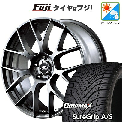 【新品国産車用5穴114.3】 オールシーズンタイヤ ホイール4本セット 225/55R19 グリップマックス シュアグリップ オールシーズン(限定) MID WHEELS レフィナーダ モーション3 トヨタ・レクサス車専用 7J 19インチ(送料無料)