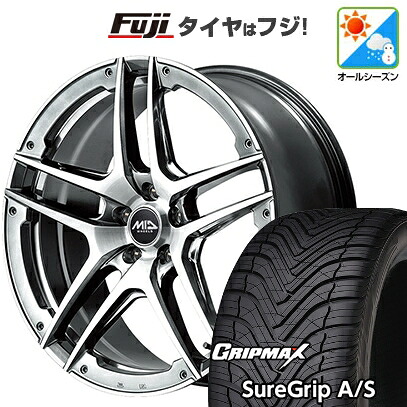 【新品国産車用5穴114.3】 オールシーズンタイヤ ホイール4本セット 235/55R19 グリップマックス シュアグリップ オールシーズン(限定2024年製) MID WHEELS MID EXCLUSIVE 025SV 7.5J 19インチ(送料無料) 116,900円