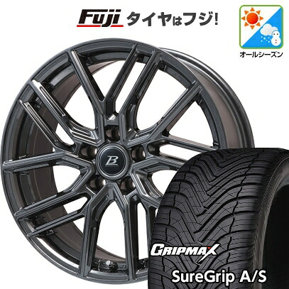 【新品国産車用5穴114.3】 オールシーズンタイヤ ホイール4本セット 235/60R18 グリップマックス シュアグリップ オールシーズン(限定) ブランドルライン ヴァレーゼ ディープグレー 7.5J 18インチ(送料無料)