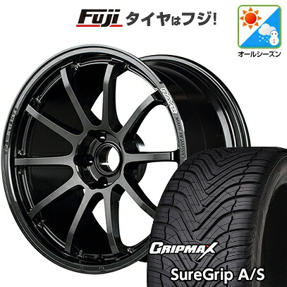 【新品国産車用5穴100】 オールシーズンタイヤ ホイール4本セット 225/40R18 グリップマックス シュアグリップ オールシーズン(限定) RAYS レイズ グラムライツ 57NR 8.5J 18インチ(送料無料)