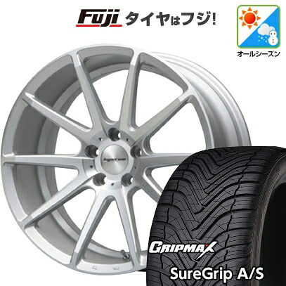 【新品国産車用5穴114.3】 オールシーズンタイヤ ホイール4本セット 225/40R18 グリップマックス シュアグリップ オールシーズン(限定) MLJ ハイペリオン CVX 8J 18インチ(送料無料)