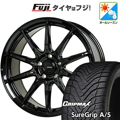 【新品国産車用5穴114.3】 オールシーズンタイヤ ホイール4本セット 235/60R18 グリップマックス シュアグリップ オールシーズン(限定) ホットスタッフ ジースピード G-05 7J 18インチ(送料無料)