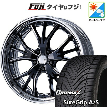 【新品国産車用5穴114.3】 オールシーズンタイヤ ホイール4本セット 235/55R19 グリップマックス シュアグリップ オールシーズン(限定2024年製) エムズスピード JJランチャ 7.5J 19インチ(送料無料)