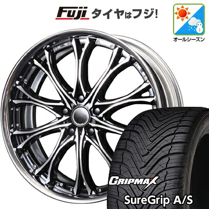 【新品国産車用5穴100】 オールシーズンタイヤ ホイール4本セット 225/40R19 グリップマックス シュアグリップ オールシーズン(限定) エムズスピード JJクロモ フルリバースリム 8J 19インチ(送料無料)