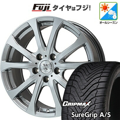 【新品国産車用5穴114.3】 オールシーズンタイヤ ホイール4本セット 215/50R18 グリップマックス シュアグリップ オールシーズン(限定) ビッグウエイ TRG-バーンII 7.5J 18インチ(送料無料)|フジコーポレーション