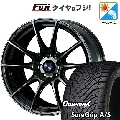 【新品国産車用5穴114.3】 オールシーズンタイヤ ホイール4本セット 225/45R18 グリップマックス シュアグリップ オールシーズン(限定) WEDS ウェッズスポーツ SA-25R 7J 18インチ(送料無料)