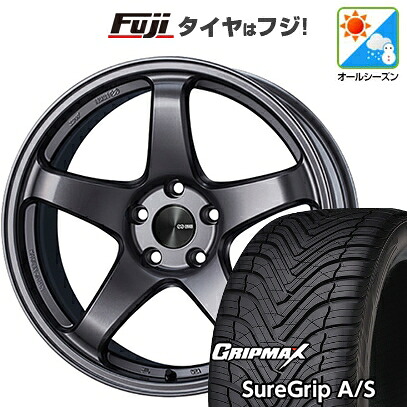【新品国産車用5穴114.3】 オールシーズンタイヤ ホイール4本セット 225/40R18 グリップマックス シュアグリップ オールシーズン(限定) ENKEI エンケイ PerformanceLine PF05 8J 18インチ(送料無料)