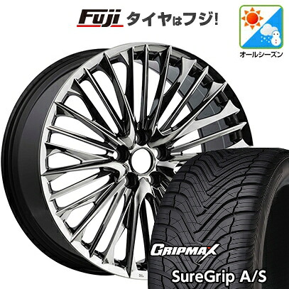 【新品国産車用5穴114.3】 オールシーズンタイヤ ホイール4本セット 225/45R19 グリップマックス シュアグリップ オールシーズン(限定) WALD ヴァルド ジェニュインライン F-001 7.5J 19インチ(送料無料)|フジコーポレーション