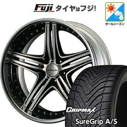 【新品国産車用5穴114.3】 オールシーズンタイヤ ホイール4本セット 245/40R20 グリップマックス シュアグリップ オールシーズン(限定) WALD ヴァルド マホラ 3P M13-C 8.5J 20インチ(送料無料)