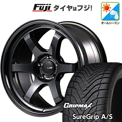 【新品国産車用5穴114.3】 オールシーズンタイヤ ホイール4本セット 235/50R18 グリップマックス シュアグリップ オールシーズン(限定) MID WHEELS MID RACING R06 8.5J 18インチ(送料無料)|フジコーポレーション