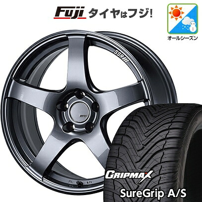 【新品国産車用5穴114.3】 オールシーズンタイヤ ホイール4本セット 225/40R18 グリップマックス シュアグリップ オールシーズン(限定) SSR GT GTV01 グラファイトガンメタ【限定】 8.5J 18インチ(送料無料)|フジコーポレーション