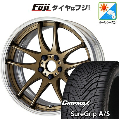 【新品国産車用5穴100】 オールシーズンタイヤ ホイール4本セット 225/40R19 グリップマックス シュアグリップ オールシーズン(限定) WORK ワーク エモーション CR 2P 8.5J 19インチ(送料無料)
