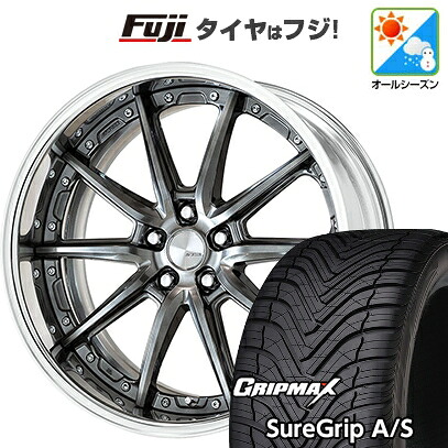 【新品国産車用5穴100】 オールシーズンタイヤ ホイール4本セット 225/40R18 グリップマックス シュアグリップ オールシーズン(限定) WORK ワーク ランベック LS10 7.5J 18インチ(送料無料)