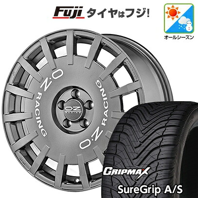 【新品国産車用5穴114.3】 オールシーズンタイヤ ホイール4本セット 225/40R18 グリップマックス シュアグリップ オールシーズン(限定) OZ ラリーレーシング 8J 18インチ(送料無料)