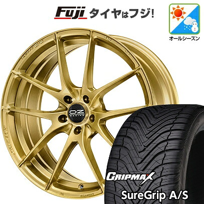 【新品国産車用5穴100】 オールシーズンタイヤ ホイール4本セット 225/55R18 グリップマックス シュアグリップ オールシーズン(限定) OZ レッジェーラHLT 8J 18インチ(送料無料)