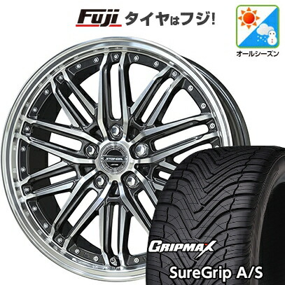 【新品国産車用5穴114.3】 オールシーズンタイヤ ホイール4本セット 225/45R18 グリップマックス シュアグリップ オールシーズン(限定) 共豊 シュタイナー EMX 7.5J 18インチ(送料無料)