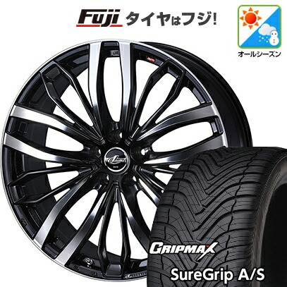【新品国産車用5穴114.3】 オールシーズンタイヤ ホイール4本セット 235/60R18 グリップマックス シュアグリップ オールシーズン(限定) WEDS ウェッズ レオニス SC 8J 18インチ(送料無料)