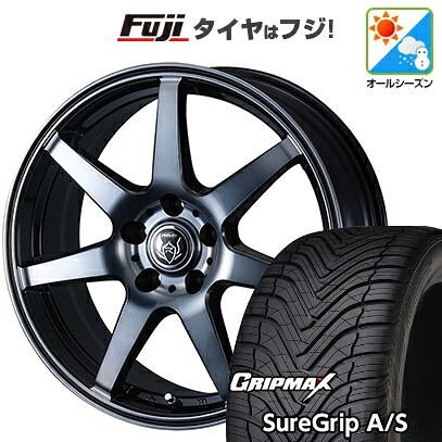 【新品国産車用5穴114.3】 オールシーズンタイヤ ホイール4本セット 225/45R18 グリップマックス シュアグリップ オールシーズン(限定) WEDS ウェッズ ライツレー KW 7.5J 18インチ(送料無料)