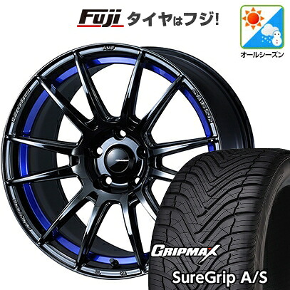 【新品国産車用5穴114.3】 オールシーズンタイヤ ホイール4本セット 225/45R18 グリップマックス シュアグリップ オールシーズン(限定) WEDS ウェッズスポーツ SA-62R【限定】 8J 18インチ(送料無料)