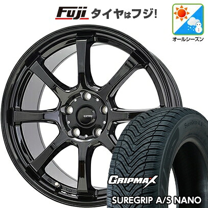 【新品国産車用5穴114.3】 オールシーズンタイヤ ホイール4本セット 225/65R17 グリップマックス シュアグリップ オールシーズン ナノ(限定) ホットスタッフ ジースピード G-08 7J 17インチ(送料無料)