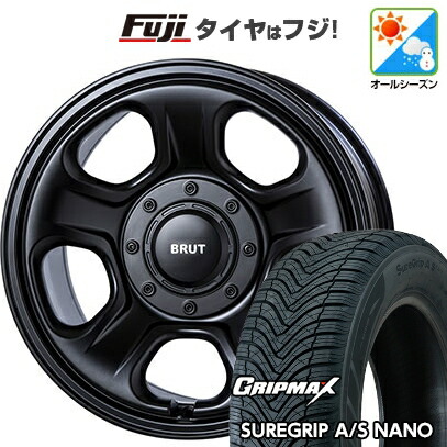 【新品】ライズ/ロッキー（ハイブリッド） オールシーズンタイヤ ホイール4本セット 195/65R16 グリップマックス シュアグリップ オールシーズン ナノ(限定) トライスター BRUT BR-33 6.5J 16インチ(送料無料)