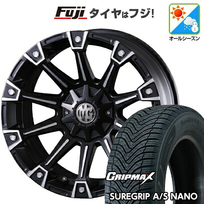 【新品国産車用5穴114.3】 オールシーズンタイヤ ホイール4本セット 225/65R17 グリップマックス シュアグリップ オールシーズン ナノ(限定) クリムソン マーテルギア(MG) モンスター 7J 17インチ(送料無料)|フジコーポレーション
