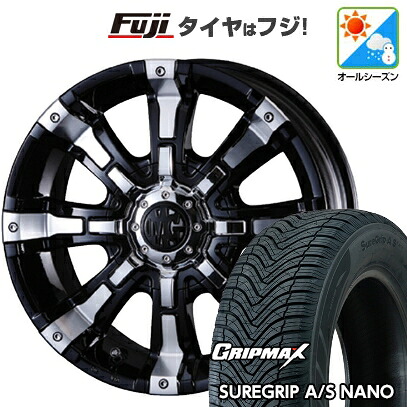 【新品国産車用5穴114.3】 オールシーズンタイヤ ホイール4本セット 225/65R17 グリップマックス シュアグリップ オールシーズン ナノ(限定) クリムソン マーテルギア(MG) ビースト 7J 17インチ(送料無料)