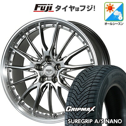 【新品国産車用5穴114.3】 オールシーズンタイヤ ホイール4本セット 225/65R17 グリップマックス シュアグリップ オールシーズン ナノ(限定) トピー ドルフレン ヒューバー 7J 17インチ(送料無料)｜フジコーポレーション