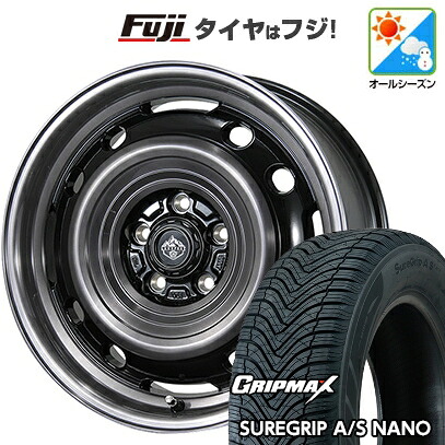 【新品国産車用5穴114.3】 オールシーズンタイヤ ホイール4本セット 225/65R17 グリップマックス シュアグリップ オールシーズン ナノ(限定) トピー ランドフット XFG 数量限定 7J 17インチ(送料無料)