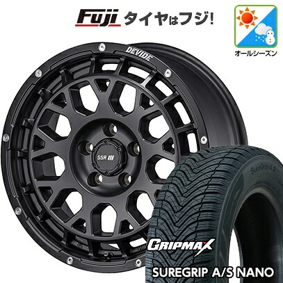 【新品国産車用5穴114.3】 オールシーズンタイヤ ホイール4本セット 225/65R17 グリップマックス シュアグリップ オールシーズン ナノ(限定) SSR ディバイド G：M 7.5J 17インチ(送料無料)