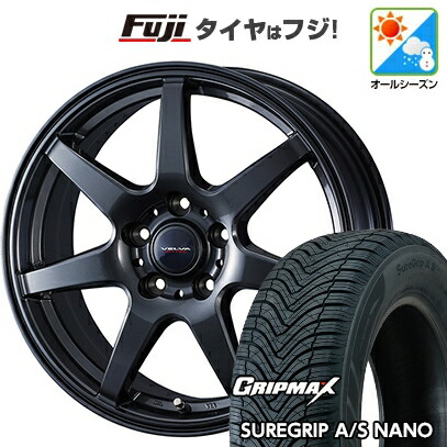 【新品国産車用5穴100】 オールシーズンタイヤ ホイール4本セット 225/60R17 グリップマックス シュアグリップ オールシーズン ナノ(限定) WEDS ウェッズ ヴェルバ ワンダー 7J 17インチ(送料無料)