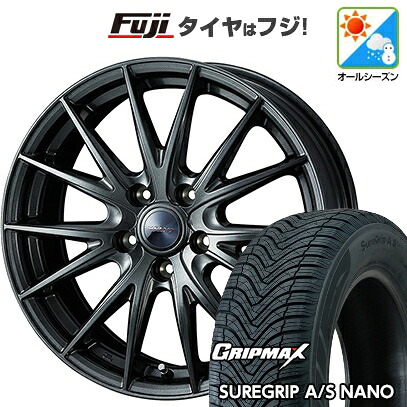【新品国産車用5穴114.3】 オールシーズンタイヤ ホイール4本セット 225/60R17 グリップマックス シュアグリップ オールシーズン ナノ(限定) WEDS ウェッズ ヴェルバ スポルトII 7J 17インチ(送料無料)｜フジコーポレーション