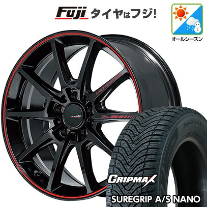【新品国産車用5穴114.3】 オールシーズンタイヤ ホイール4本セット 225/60R17 グリップマックス シュアグリップ オールシーズン ナノ(限定) MID WHEELS MID RACING R25 Plus 7J 17インチ(送料無料)｜フジコーポレーション