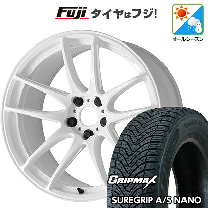 【新品国産車用5穴114.3】 オールシーズンタイヤ ホイール4本セット 225/65R17 グリップマックス シュアグリップ オールシーズン ナノ(限定) WORK ワーク エモーション CR Shigoku 7J 17インチ(送料無料)|フジコーポレーション
